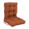 18-inch by 38-inch Solid Microsuede Tufted Chair Cushion Orange-Color